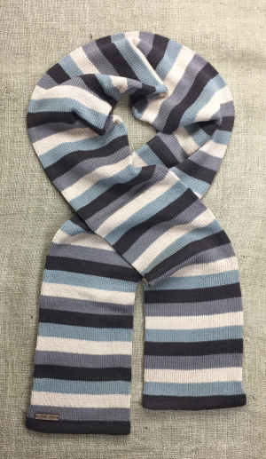 Halda Hita Erie stripe scarf in chamois, oatmeal, birch and oak